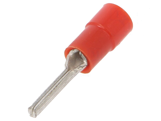Uiteinde: naald; Ø: 1,8mm; 0,25÷1,5mm2; klemmen; voor draad; rood Uiteinde: naald; Ø: 1,8mm; 0,25÷1,5mm2; klemmen; voor draad; rood